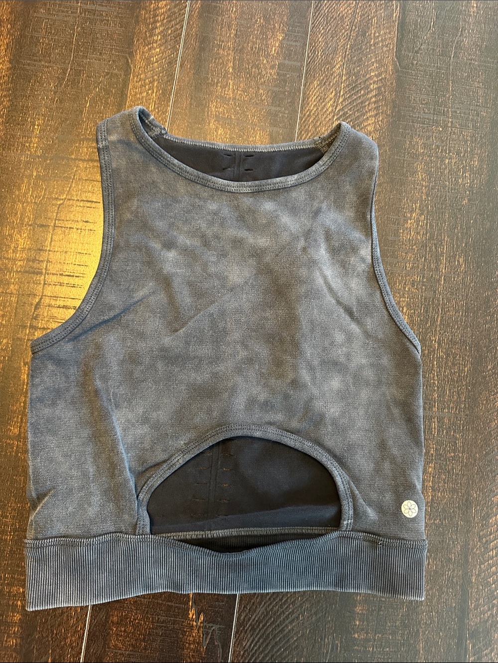 Kids Sleeveless Dark Gray One-Piece Bodysuit with Front Cutout